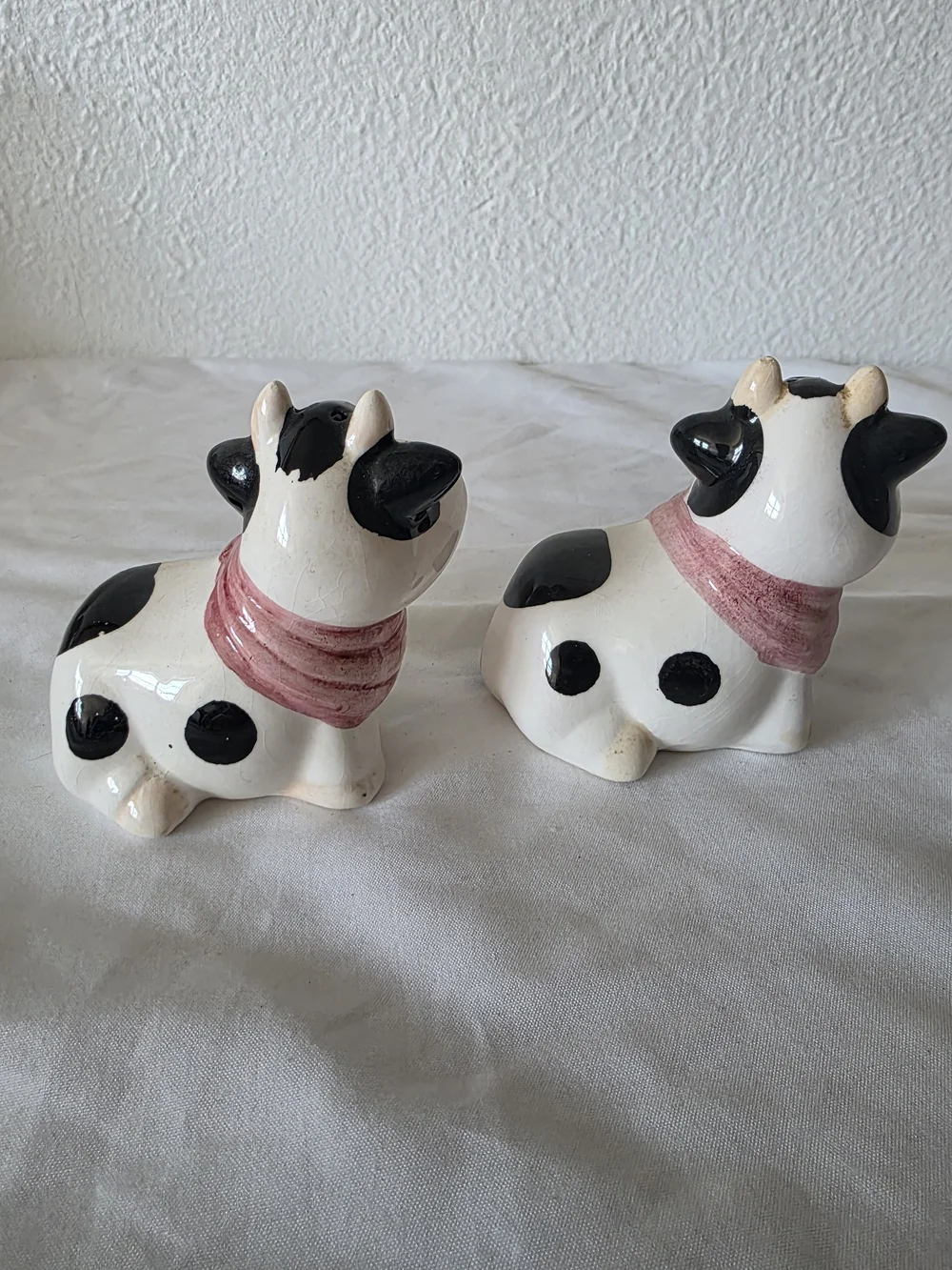 Vintage Holstein Cows Ceramic Salt & Pepper Shakers